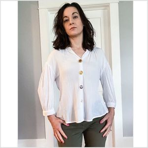 Maggie & Max Mis-Matched Button Shirt